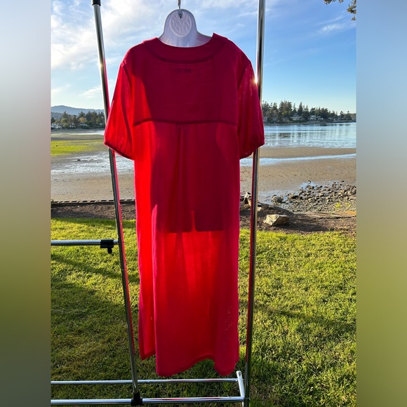 80.LAKE Women’s V-Neck Long Cotton Dress. Size :L - Picture 3 of 16